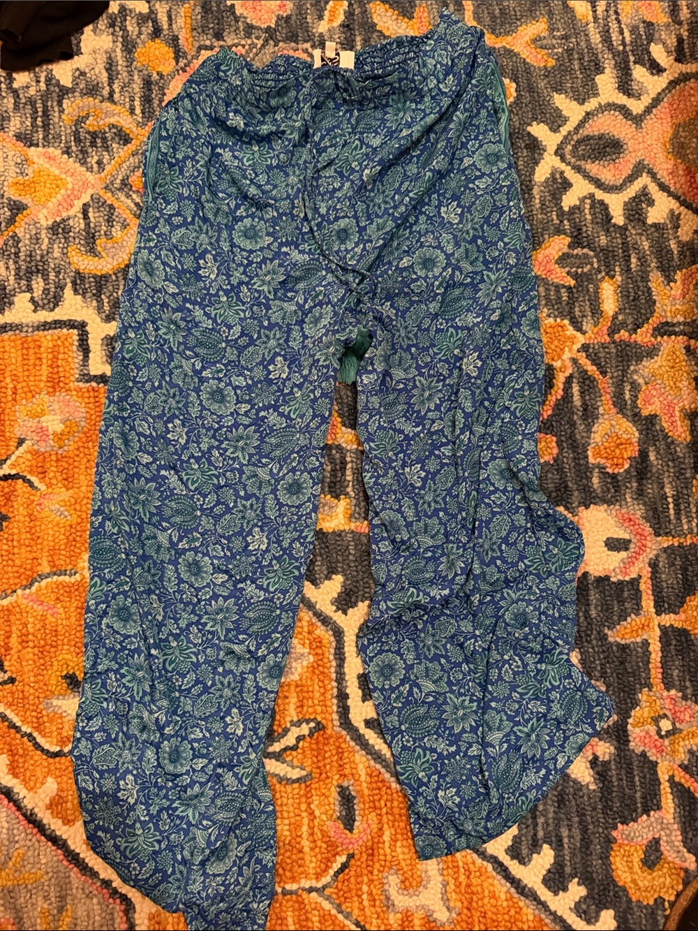 NWOT Blue Floral Lounge Pants SZ S